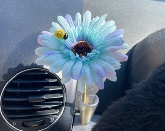 thumbnail interactive-video image 1 of Cute Gerbera Daisy Flower For Car Dashboard – Fits VW Beetle Camper + FREE GIFT 1 of 2