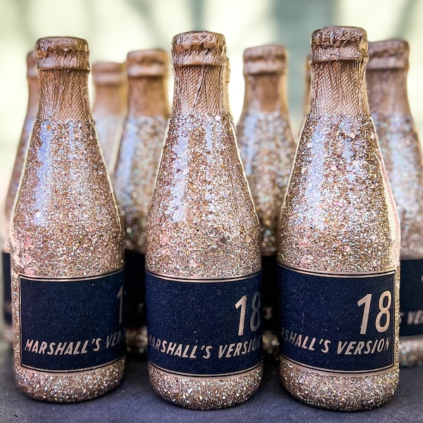 Custom Mini Sparkling Cider Bottles - Personalized Teen Birthday Favors