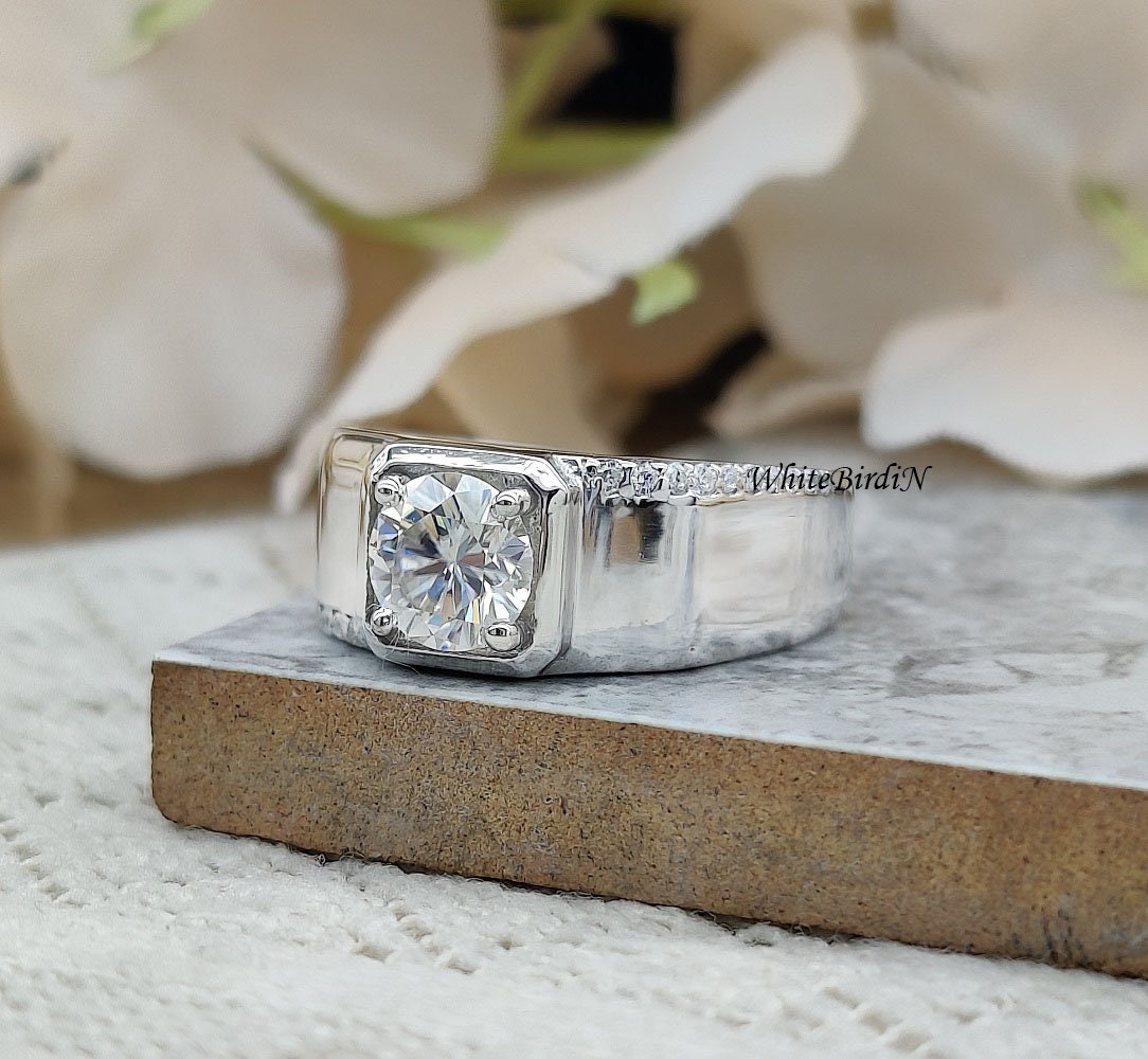 Anelli Con Brillanti Moissanite Anello Argento 925 Con Zirconi