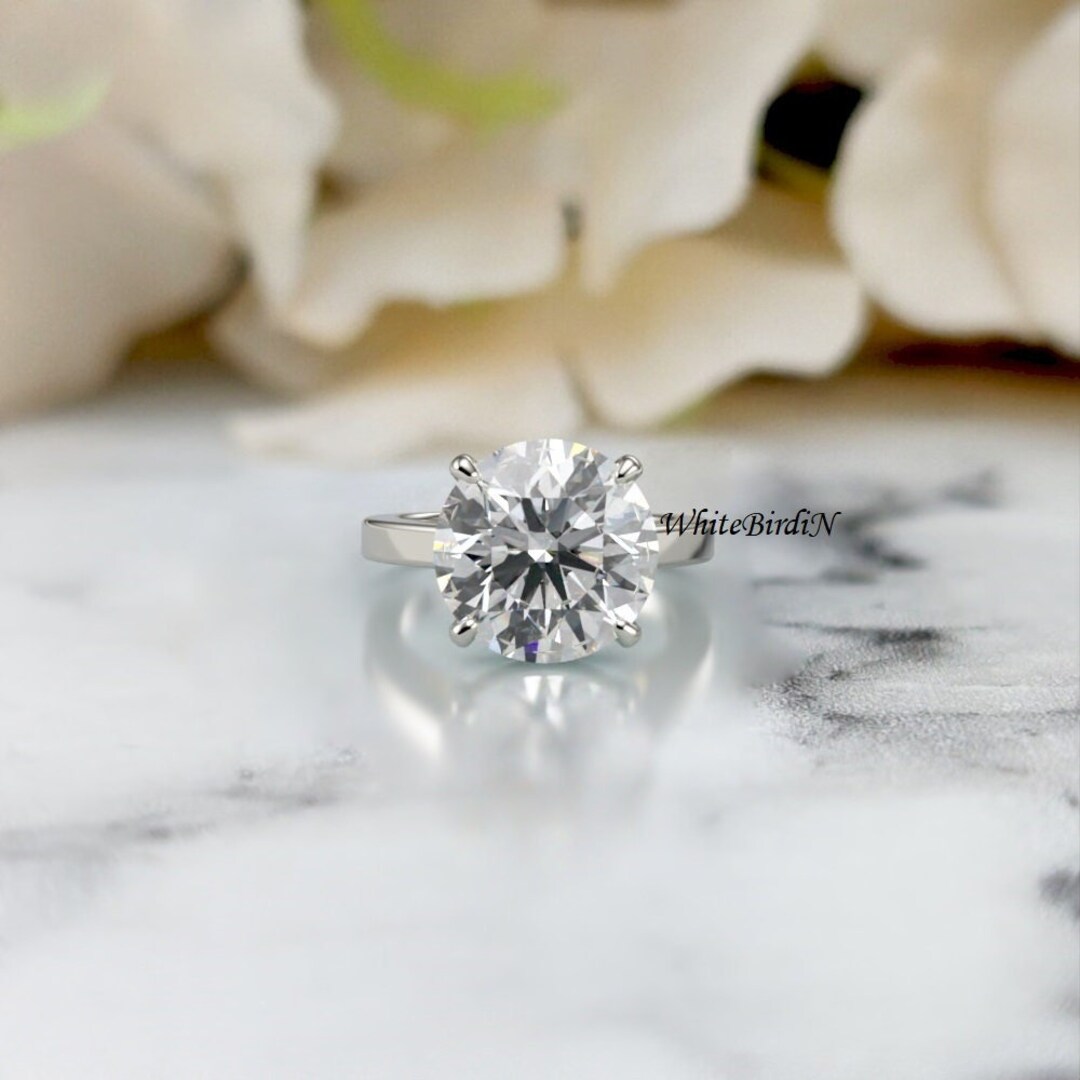 5 Carat Moissanite Solitaire Ring main image 0