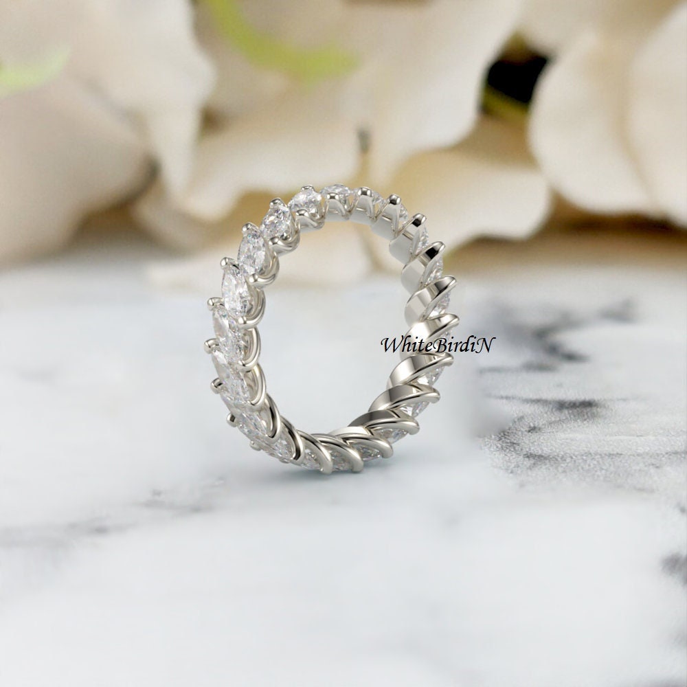 Diamonique eternity hotsell band rings