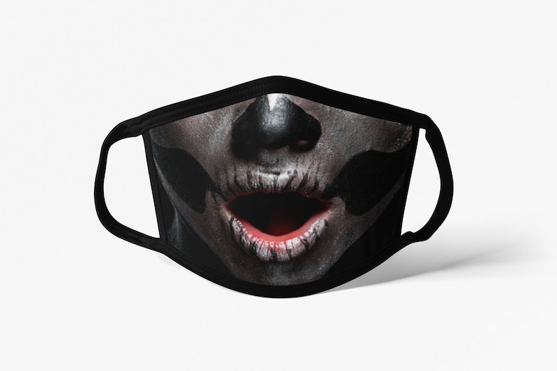 Halloween Face Mask Open Mouth Etsy