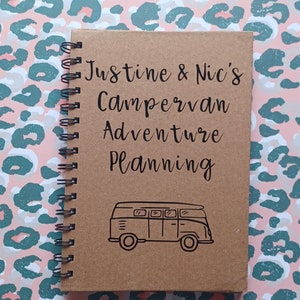 Personalised Campervan Adventure Planning Notebook