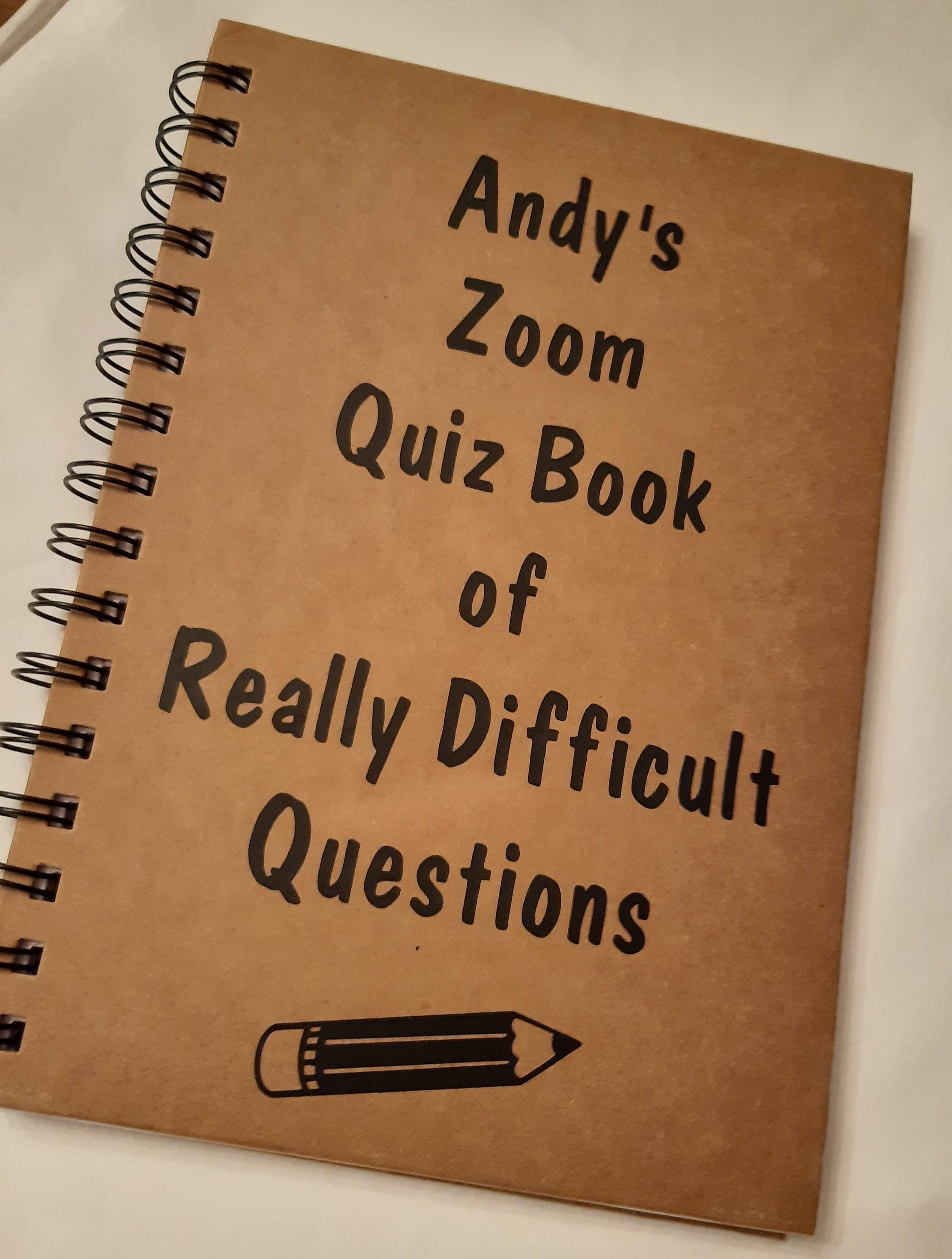 Personalised Quiz Notebook Perfect for All the Winter Zoom | Etsy