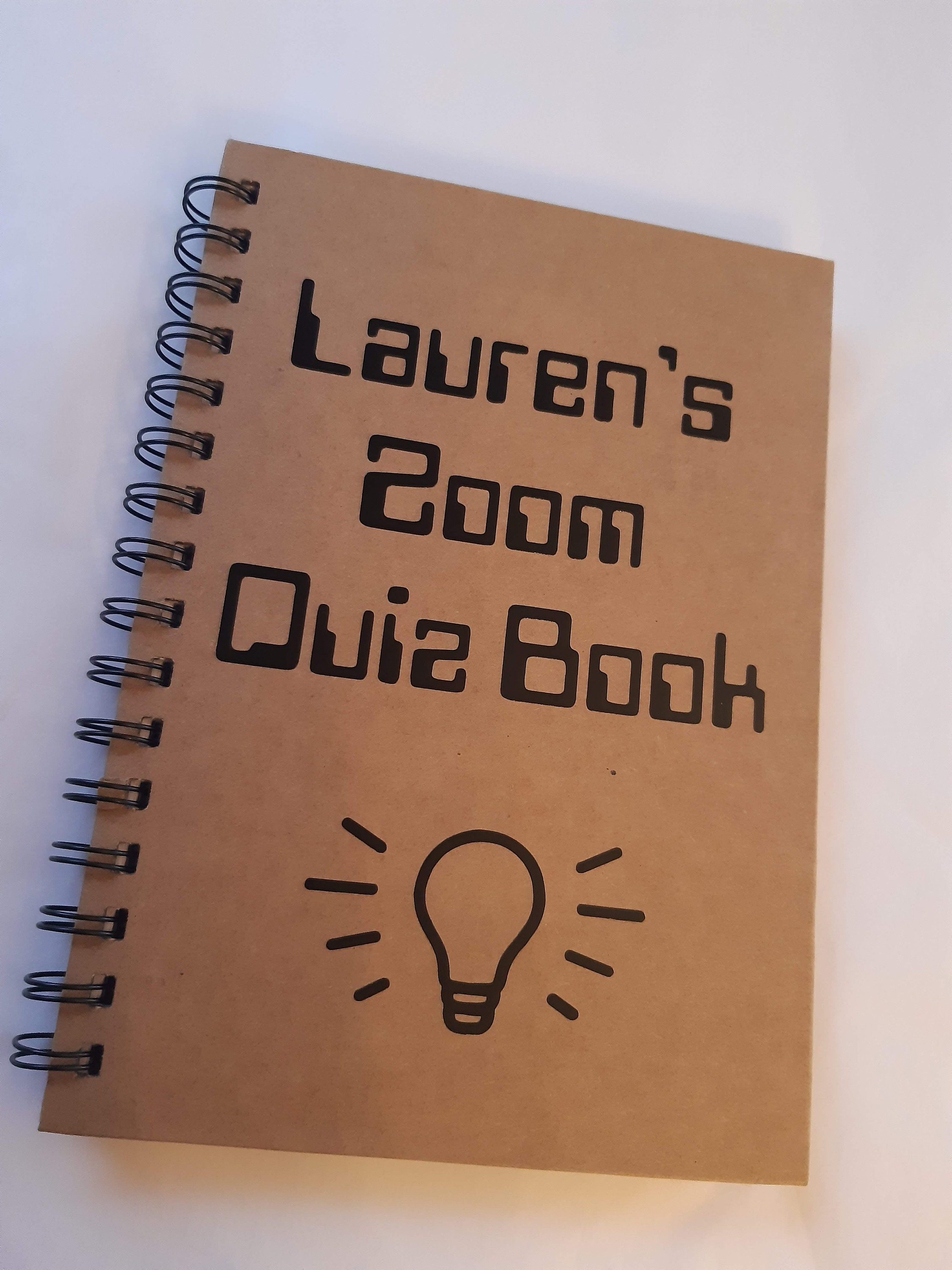 Personalised Quiz Notebook Perfect for All the Winter Zoom | Etsy