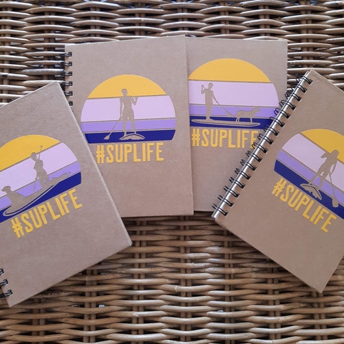 Paddleboarding, Paddleboard, SUP, SUPlife, SUP Dog, A5 Notebook, gift