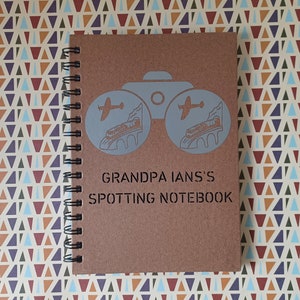 Personalised Train & Plane Watching, Train, Plane Enthusiast notebook