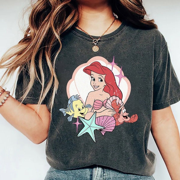 Little Mermaid Comfort Colors Shirt, Disney Little Mermaid Ariel Shirt, Vintage Disney Trip Shirt, Disney Family Shirt, Disney World Shirt