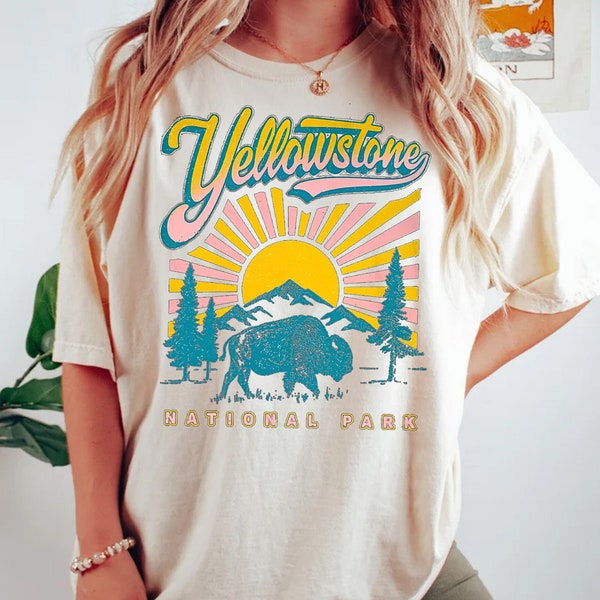 Vintage Yellowstone Comfort Shirt, Yellowstone National Park Shirt, Yellowstone Vintage Inspired T-shirt, Yellowstone National Park Shirt