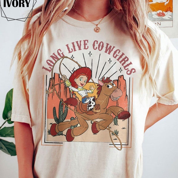 Vintage Disney Toy Story Jessie Comfort Colors Shirt, Long Live Cowgirls Western Vibe Shirt, Jessie Bullseye Shirt, Wild Cowgirl Style Shirt