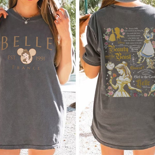 Retro Disney Princess Comfort Colors Shirt, Disney Princess Belle Shirt, Beauty And The Beast Shirt, Disney World Shirt, Tale As Old As Time