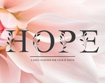 Agenda diaria HOPE imprimible / PDF minimalista sin fecha