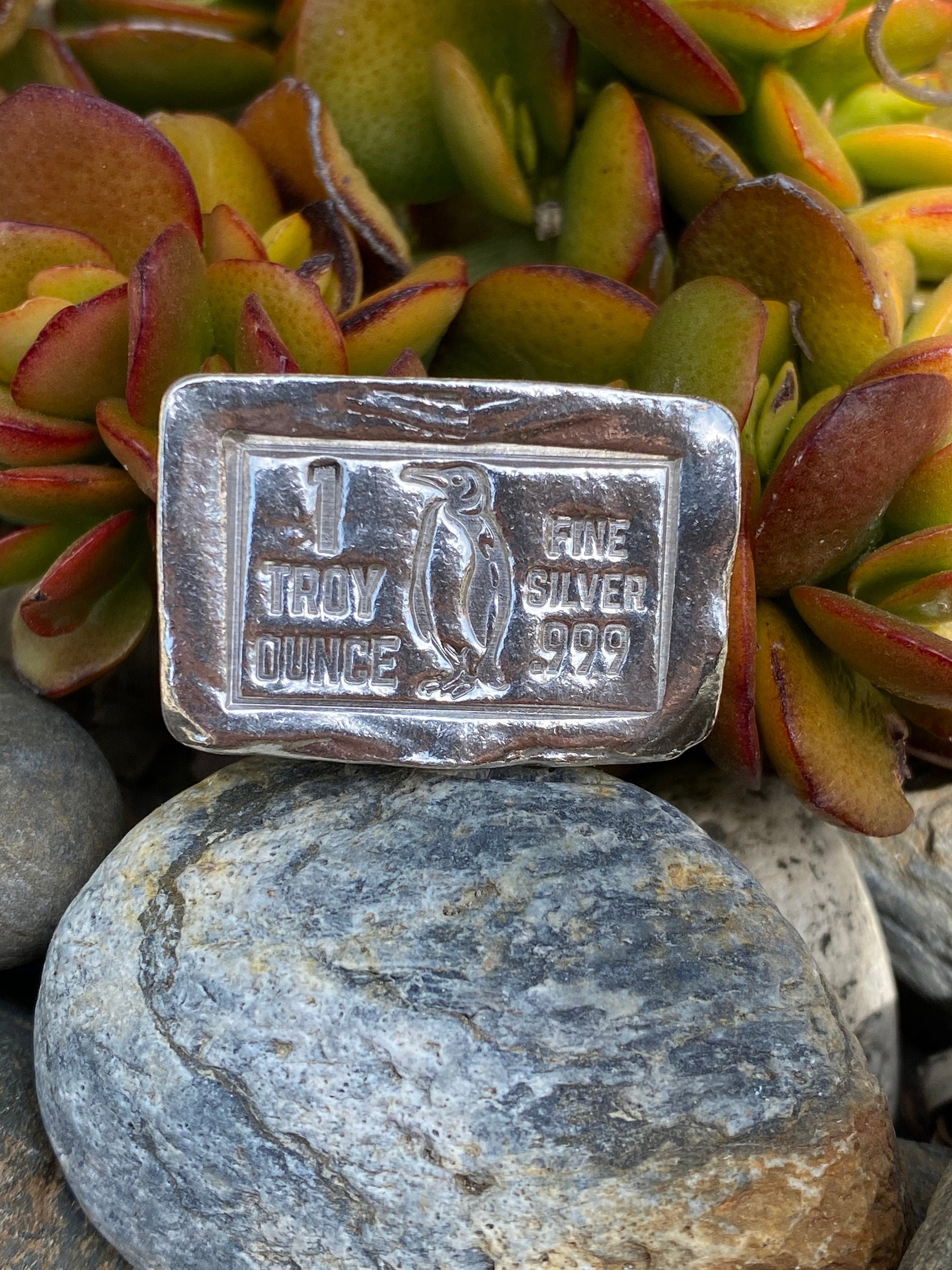precious metals silver on 1 Troy Ounce 999 Pure Silver Penguin Precious Metals Hand Etsy