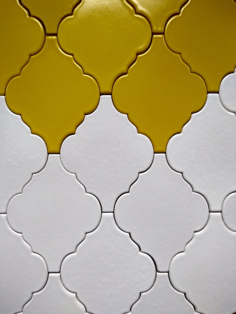 Ceramic Tiles Smooth Arabesque Etsy