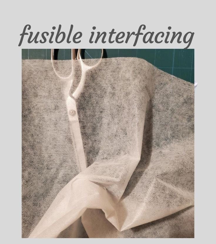 Lightweight White Fusible Stabilizer Fabric Interfacing Iron on Textile Liner Sewist Supply Sold