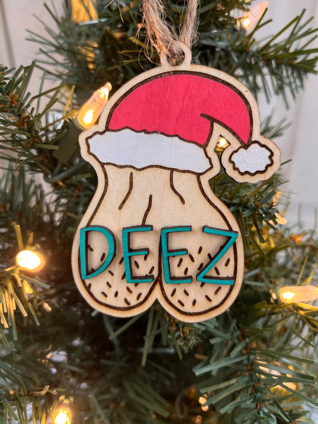 Deez Nuts Ornament Funny Christmas Gift Inappropriate Gifts Secret Santa Gag Gift for Him Funny