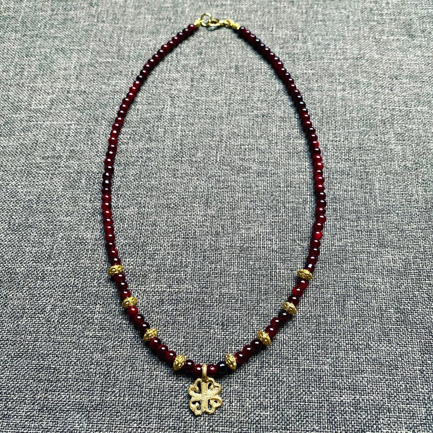 Handmade Ghanaian Brass Beaded Necklace - Large Beads – B. Viz Design