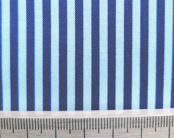 Navy and White Striped Cotton Fabric: Quilting, Dressmaking, Craft by Nutex