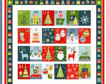 House Advent Christmas Calendar Panel-Makower Xmas Craft Panel Calandar NEW 2020