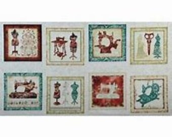 Vintage Sewing Theme Cotton Fabric Panel, Dan Morris for Quilting Treasures (110 x 60cm)