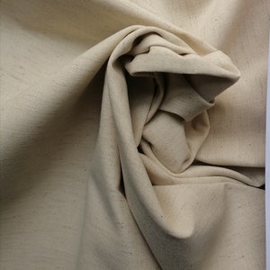 Natural Colour Linen Cotton Mix, Dressmaking Weight, Crisp Handle, Extra Wide 158cm, 55 percent cotton, 45 percent linen