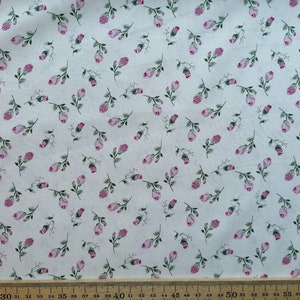 Pink Rosebuds on Ivory, 100% Cotton Poplin by Rose & Hubble, Dressmaking, Shirts, Blouses, Summer Dress, Childrens Clothes