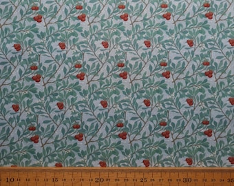 William Morris Arbutus Cotton Poplin Fabric: Soft Green, Dressmaking, Craft