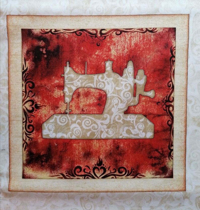 Seamless 110 X 60cm Sewing Theme Panel by Dan Morris for Etsy UK