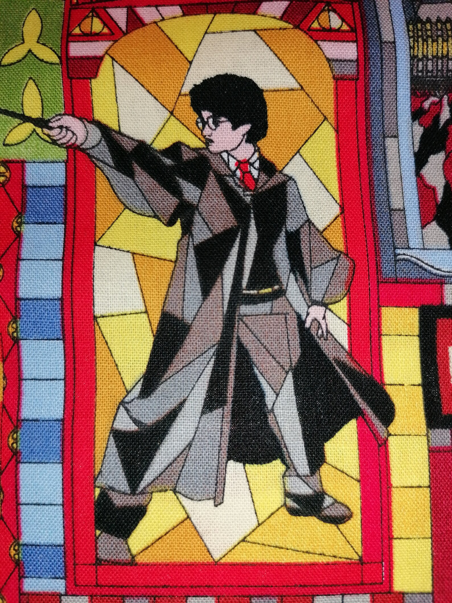 Licensed Harry Potter Stained Glass Windows Fabric 100 Cotton Etsy