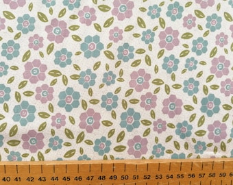 Hexagon Flower Cotton Fabric, Quilting, Dressmaking, Crafts, by Lynette Anderson for Lecien