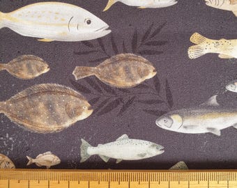 Sea Fish Cotton Fabric:  Quilting, Dressmaking, Craft by Nutex