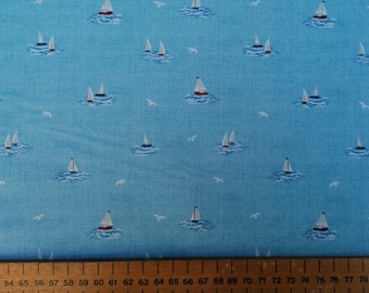 Small Boats Cotton Fabric: Quilting, Dressmaking, Crafts by Makower