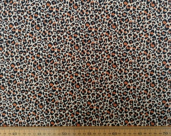 Small Scale Leopard Print Cotton Fabric by Makower: Quilting. Dressmaking, Craft