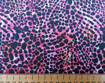 Leopard Print Batik Cotton Fabric: Quilting, Dressmaking, Craft