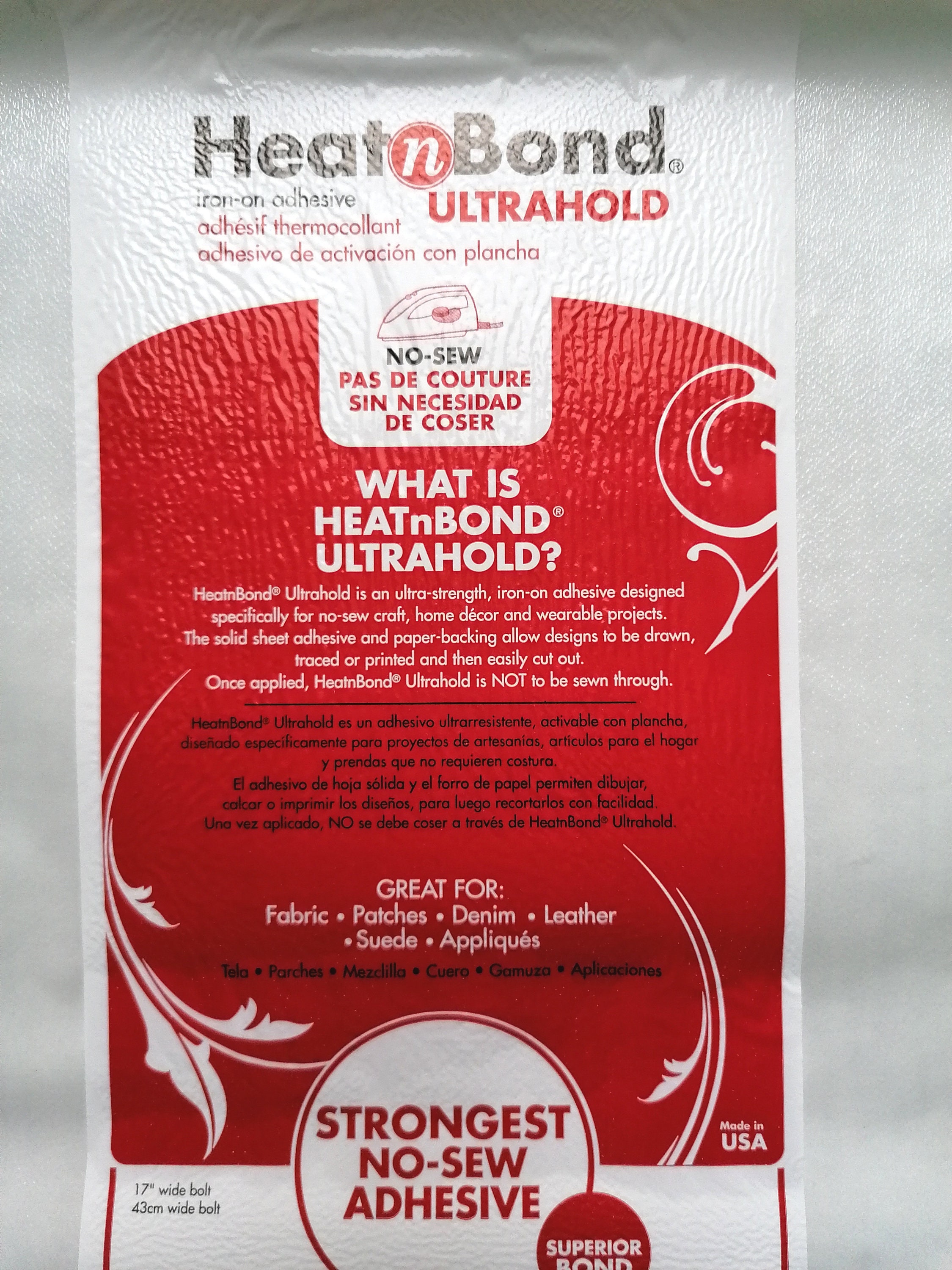 Heat N Bond Ultrahold Iron on Adhesive Fusible Web Perfect 