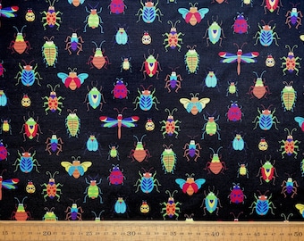 Bugs & Critters Cotton Fabric: Quilting, Dressmaking, Crafts, by Nutex