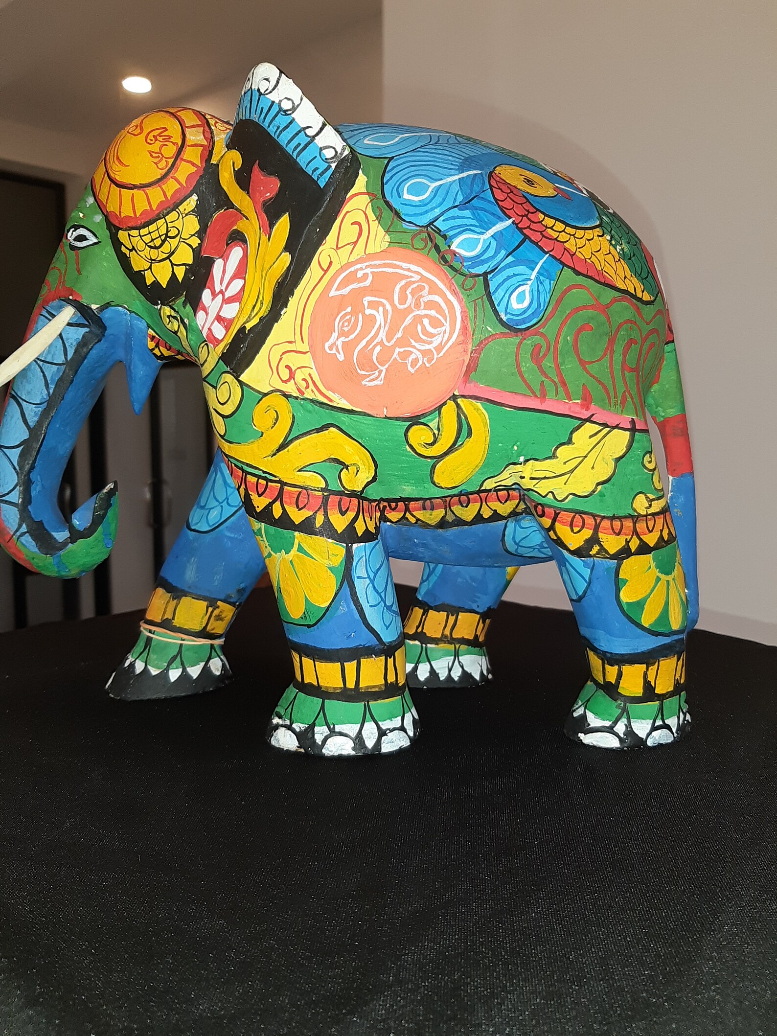 Multicolor Handmade Wooden Elephant Multicolor Handmade Etsy Australia