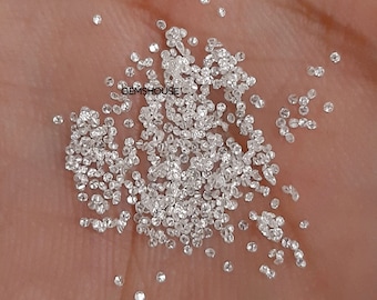 10 stuks 0,70 MM tot 1,30 MM Moissaniet facet geslepen rond briljantgeslepen losse steen, AAA wit D-kleur moissaniet gefacetteerd rond geslepen voor sieraden