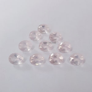 6x8MM, 7x9MM, 8x10MM Natural Rose Quartz Faceted Oval Cut Gemstone, AAA Rose Quartz Oval Cut For Jewelry Making