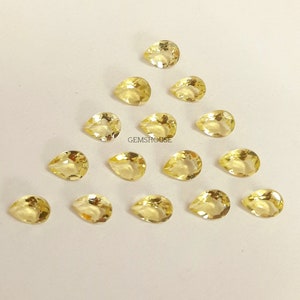 3x4MM, 3x5MM, 4x6MM, 5x7MM Natural Lemon Quartz Faceted Octagon Cut Gemstone, AAA Lemon Quartz Octagon Cut For Jewelry Making