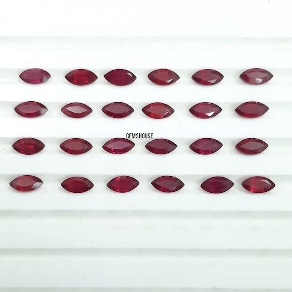 2x4MM, 2.5x5MM, 3x6MM, 4x8MM Ruby faceted Marquise Cut loose Gemstone, AAA Glass Field Ruby Marquise Faceted Gemstone For jewelry