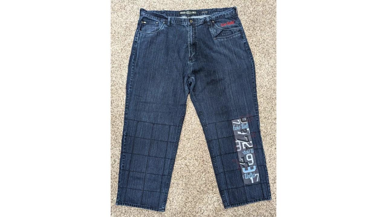 Ecko Unltd Mens Jeans Denim Foundry Baggy Size 48B Relaxed