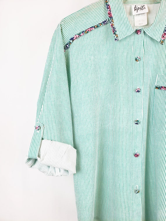 90s Striped Sequin Blouse (S/M)