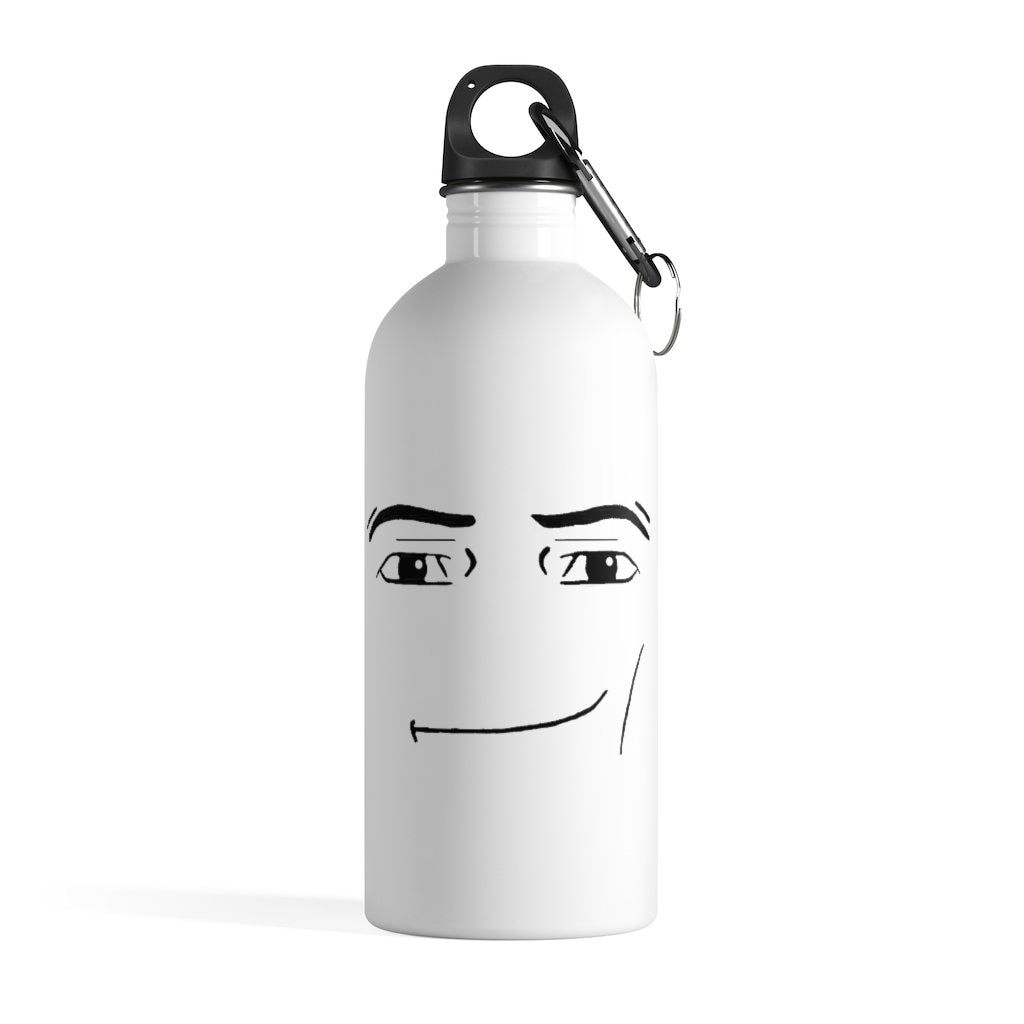 Roblox Man Face Meme Stainless Steel Water Bottle 14 Oz Funny Etsy - roblox off face