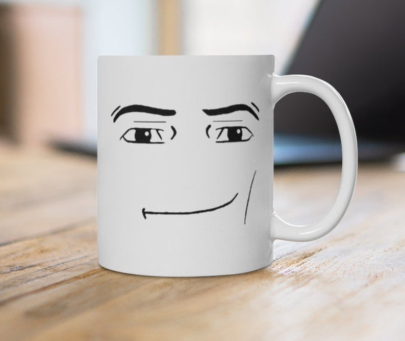 Roblox Man Face Mug Funny Gamer Birthday T Hot Chocolate Etsy