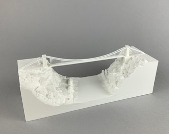 Clifton Suspension Bridge 3D printed architectural scale model