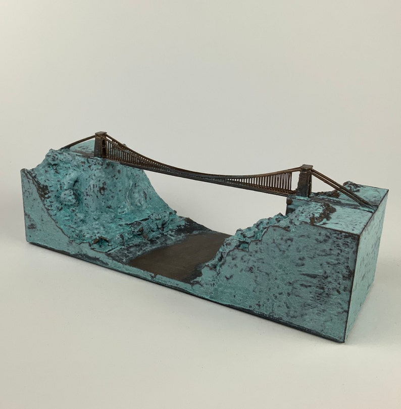 Bronze River 2 Unique Bronze Painted 3D Printed 1:1500 Scale Sculpture ...