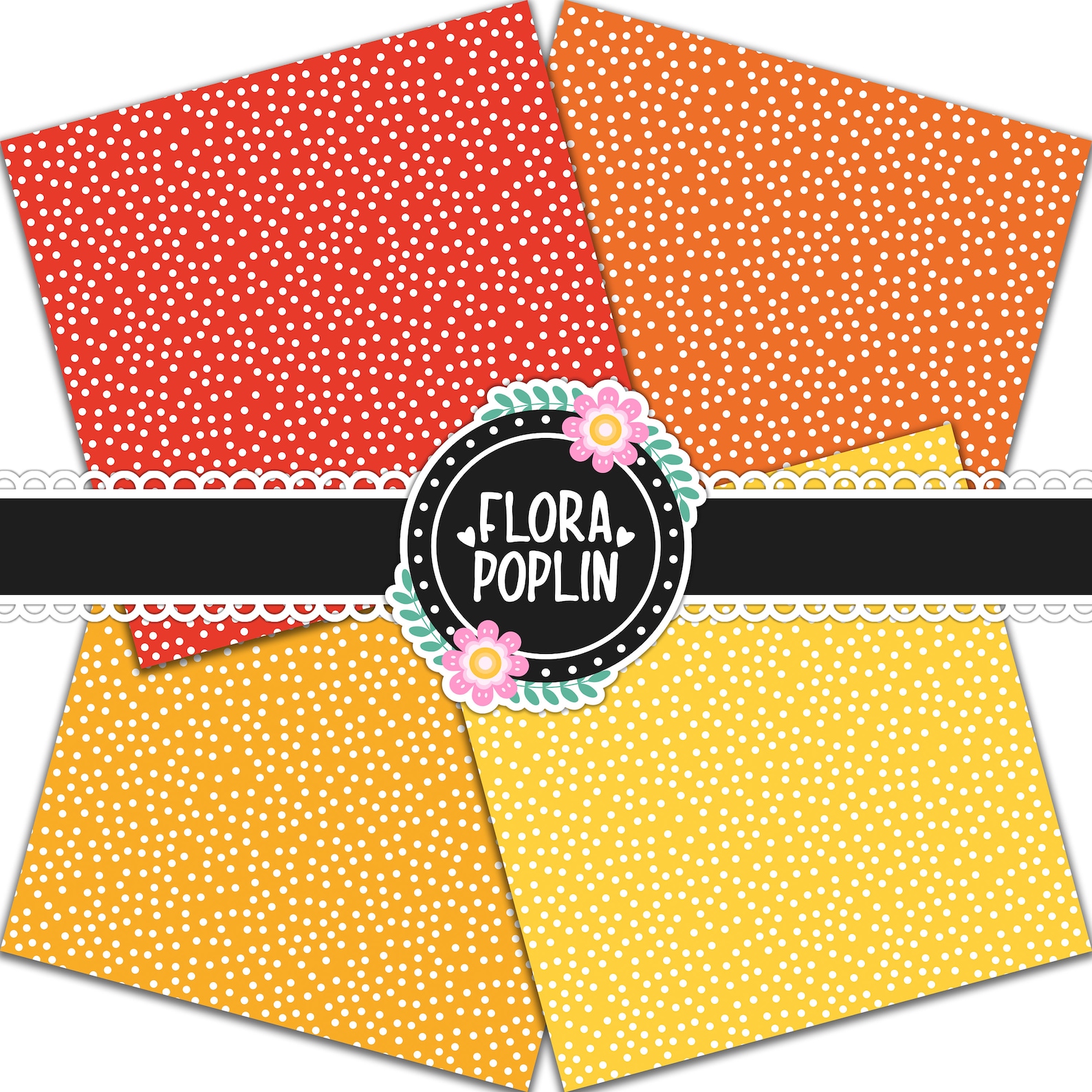 Mini Polka Dots Digital Paper, Rainbow Polka Dots, Mini Spot Pattern ...