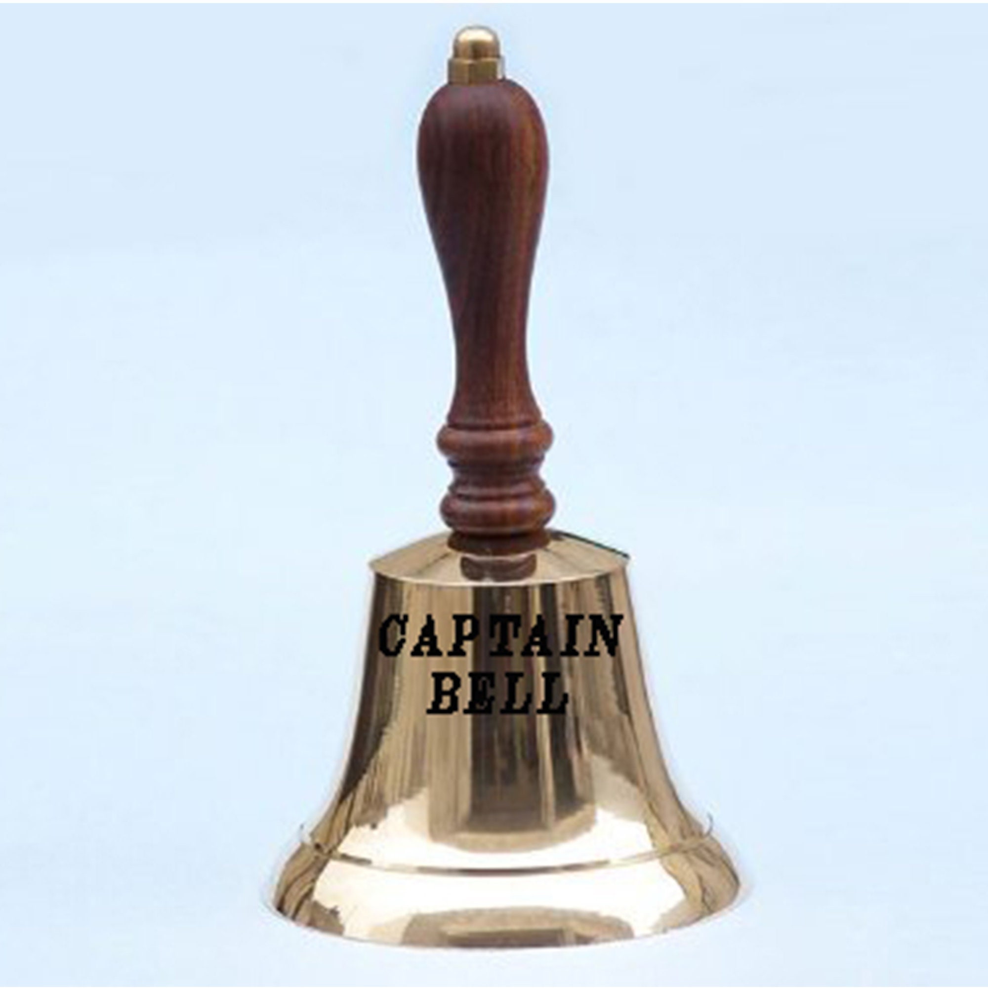 Personalized Brass Handheld bell with wooden handlev Bulk Etsy
