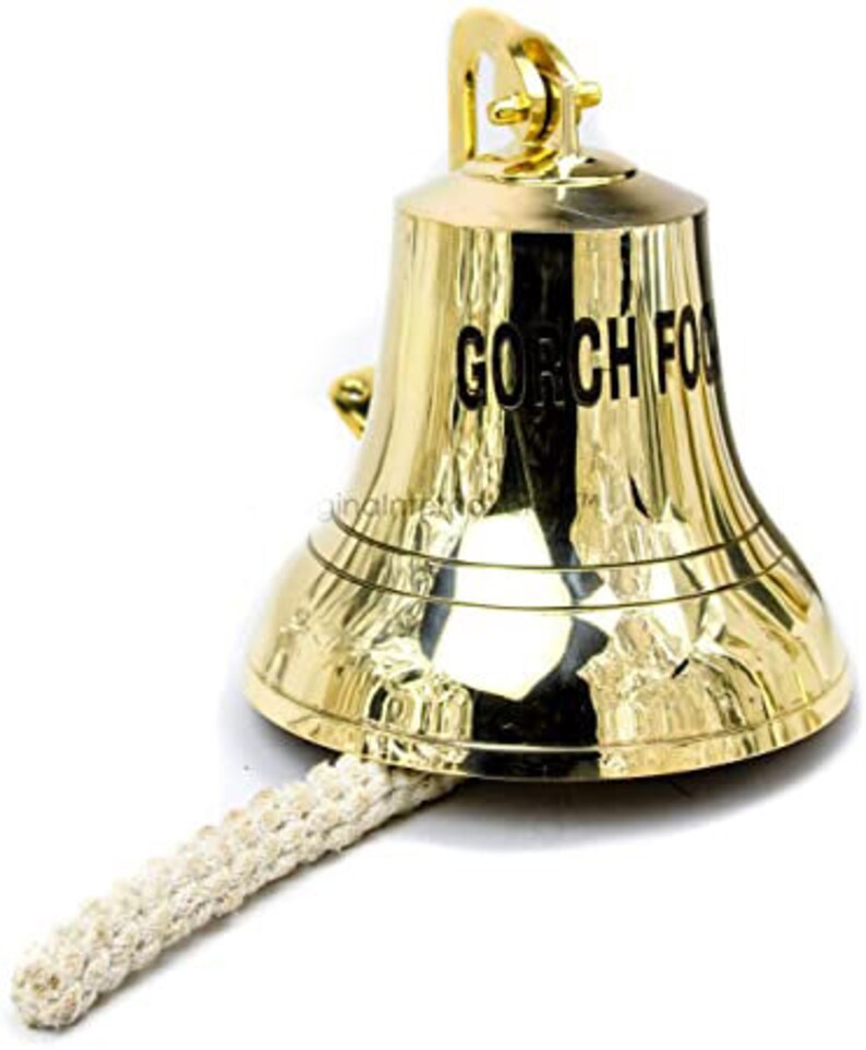 Engraved ship Bell Brass maritime décor bell Nautical Navy Etsy